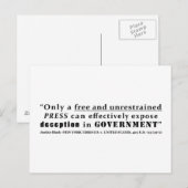 New York Times Co. tegen Verenigde Staten 403 vs.  Briefkaart (Voorkant / Achterkant)