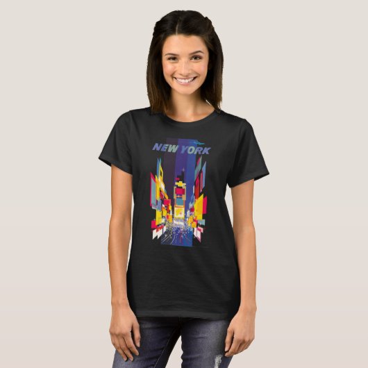  New York Times Square Atomic Age T-shirt (Voorkant volledig)