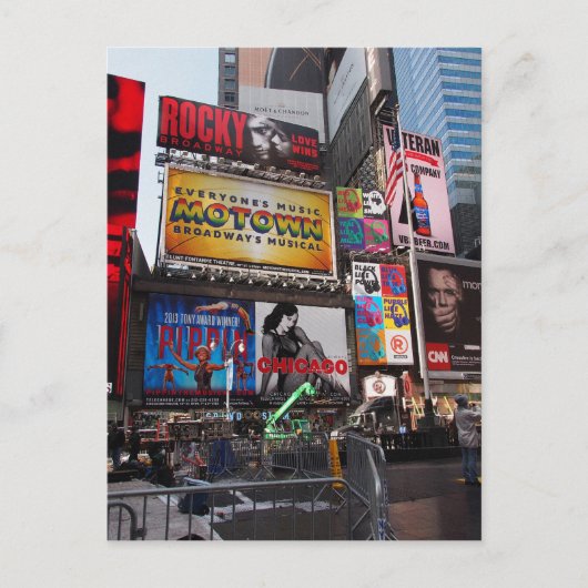 New York Times Square Billboards Briefkaart (Voorkant)