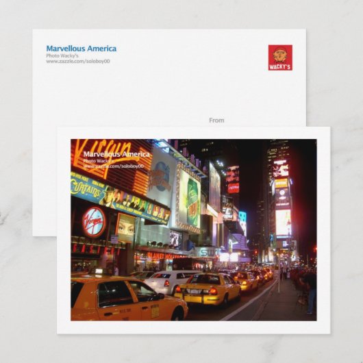 New York Times Square Briefkaart (Voorkant / Achterkant)