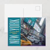 New York-Times Square-Coming Opnieuw Briefkaart (Voorkant / Achterkant)