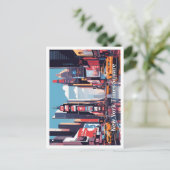 New York Times Square Pop Art Travel Illustration Briefkaart (Staand voorkant)