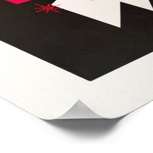 New York Times Square 's nachts abstract Poster (Hoek)