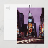New York Times Square verkeer 's nachts Briefkaart (Voorkant / Achterkant)