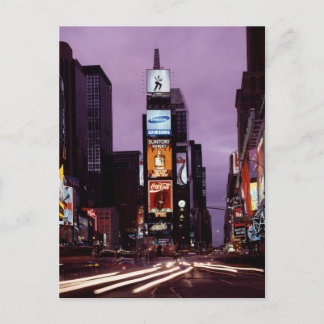 New York Times Square verkeer 's nachts Briefkaart