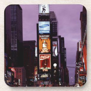 New York Times Square verkeer 's nachts Drankjes Onderzetter