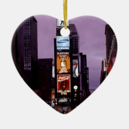 New York Times Square verkeer 's nachts Keramisch Ornament