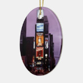 New York Times Square verkeer 's nachts Keramisch Ornament (Links)