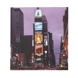 New York Times Square verkeer 's nachts Notitieblok