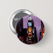 New York Times Square verkeer 's nachts Ronde Button 5,7 Cm (Voorkant /achterkant)