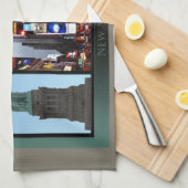 New York Towel Aangepaste NYC Landmark Tea Towel Theedoek (Quarter Fold)