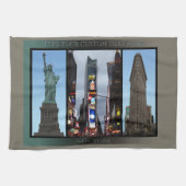 New York Towel Aangepaste NYC Landmark Tea Towel Theedoek (Horizontaal)