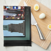 New York Towel Aangepaste NYC Landmark Tea Towel Theedoek (Quarter Fold)