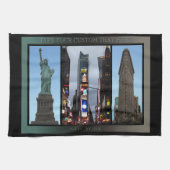 New York Towel Aangepaste NYC Landmark Tea Towel Theedoek (Horizontaal)