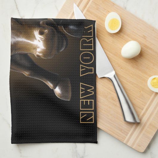 New York Towel Aangepaste NYC Souvenir Tea Towel Theedoek (Quarter Fold)