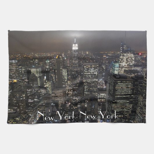 New York Towel Aangepaste NYC Souvenir Tea Towel Theedoek (Horizontaal)