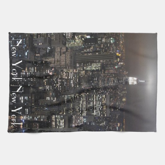 New York Towel Aangepaste NYC Souvenir Tea Towel Theedoek (Horizontaal)
