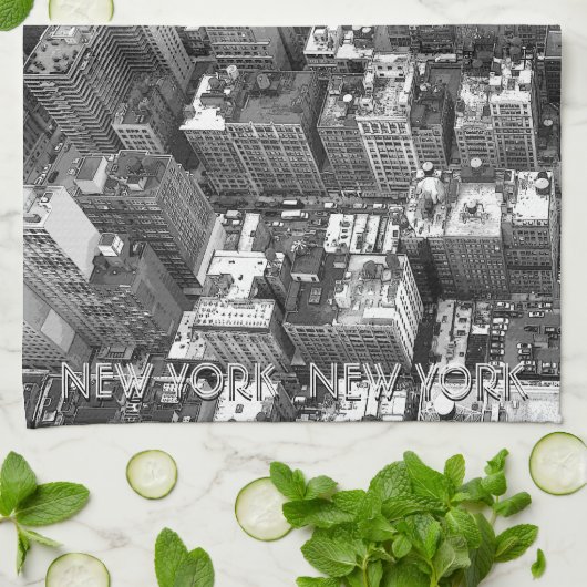 New York Towel Aangepaste NYC Souvenir Tea Towel Theedoek (Gevouwen)