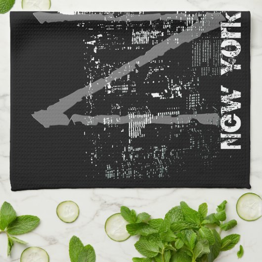 New York Towel Aangepaste NYC Souvenir Tea Towel Theedoek (Gevouwen)