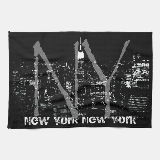 New York Towel Aangepaste NYC Souvenir Tea Towel Theedoek (Horizontaal)