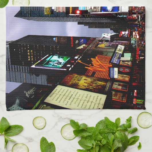 New York Towel Persoonlijke Times Square Tea Towel Theedoek (Gevouwen)