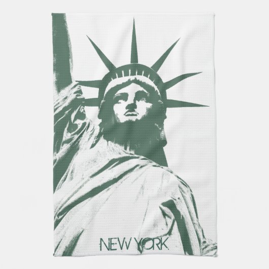 New York Towel Statue of Liberty NYC Tea Towel Theedoek (Verticaal)