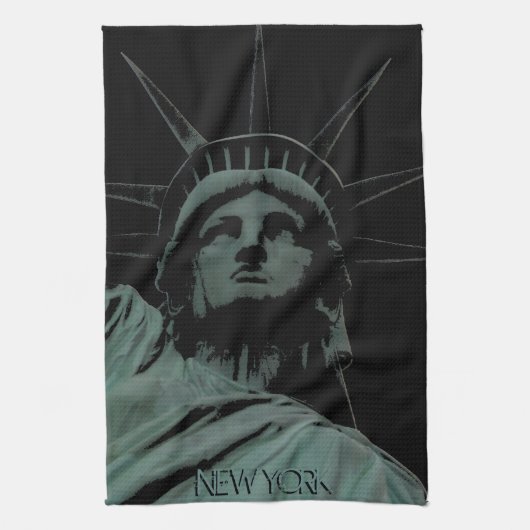 New York Towel Statue of Liberty NYC Tea Towel Theedoek (Verticaal)