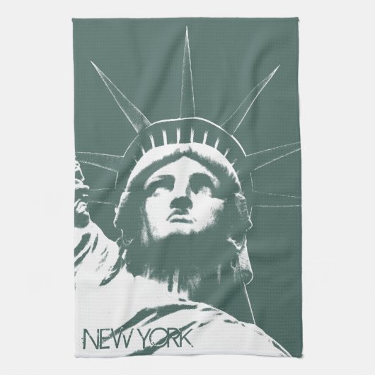 New York Towel Statue of Liberty NYC Tea Towel Theedoek (Verticaal)