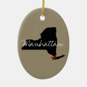 New York Town Keramisch Ornament (Voorkant)
