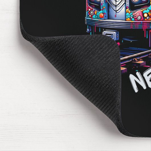 New York Train Graffiti Style, Nyc Subway Car Retr Muismat (Hoek)