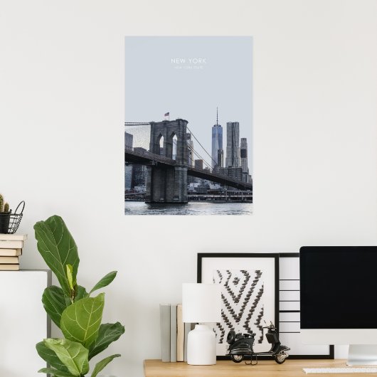 New York Travel Artwork Poster (Thuiskantoor)