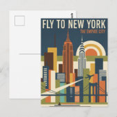 New York Travel Briefkaart (Voorkant / Achterkant)