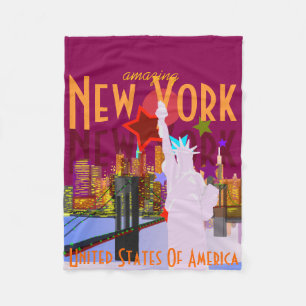 New York Travel Fleece Deken