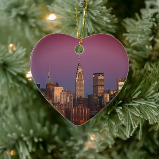 New York Travel Manhattan Empire State Building Keramisch Ornament (Boom)