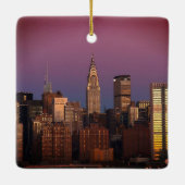 New York Travel Manhattan Empire State Building Keramisch Ornament (Achterkant)
