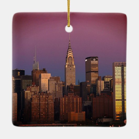 New York Travel Manhattan Empire State Building Keramisch Ornament (Achterkant)