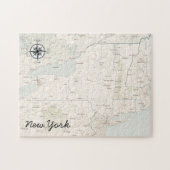 New York Treasure Map Educational Legpuzzel (Horizontaal)