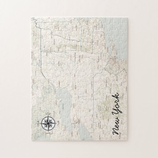 New York Treasure Map Educational Legpuzzel (Verticaal)