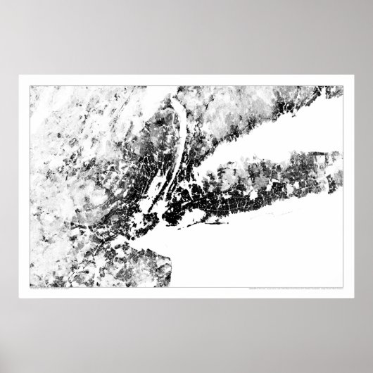 New York Tri-State Census Dotmap Poster (Voorkant)