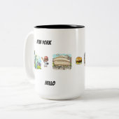 New York Tweekleurige Koffiemok (Voorkant links)