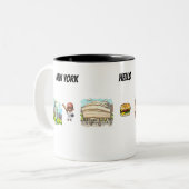 New York Tweekleurige Koffiemok (Voorkant links)