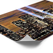 New York Twin Tower Light Beams Poster (Hoek)