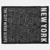 New York Typografie fleece dekens (Voorkant (Horizontaal))