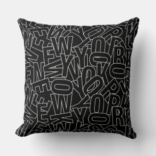 New York Typografie gooit kussens