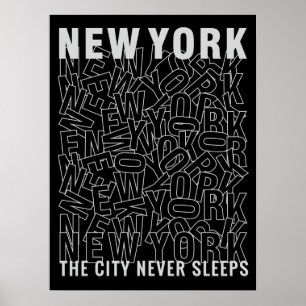 New York Typografie poster