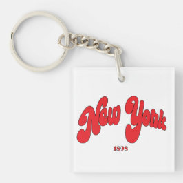 New-York-Typography Black-Grey Sleutelhanger