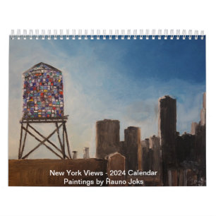 New York Uitzichten 2024, Schilderijen van Rauno J Kalender