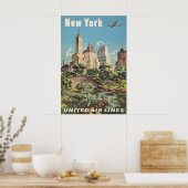 New York - United Reisposter Poster (Keuken)