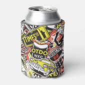 New York Urban: sticker patchwork. Blikjeskoeler (Blikje Voorkant)