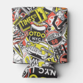 New York Urban: sticker patchwork. Blikjeskoeler (Achterkant)